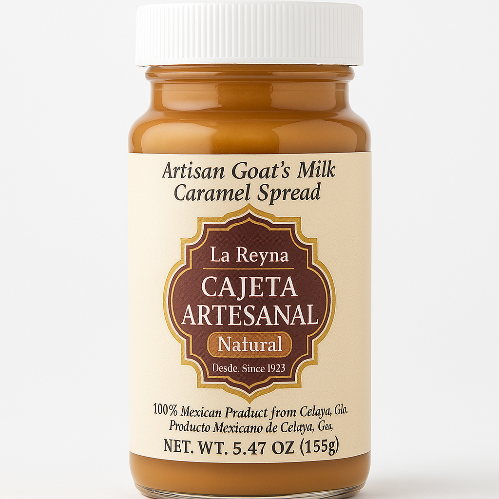 La Reyna Cajeta Artisan Natural (5.47oz) 155g, Cajeta Artisan Goat Milk Caramel Spread