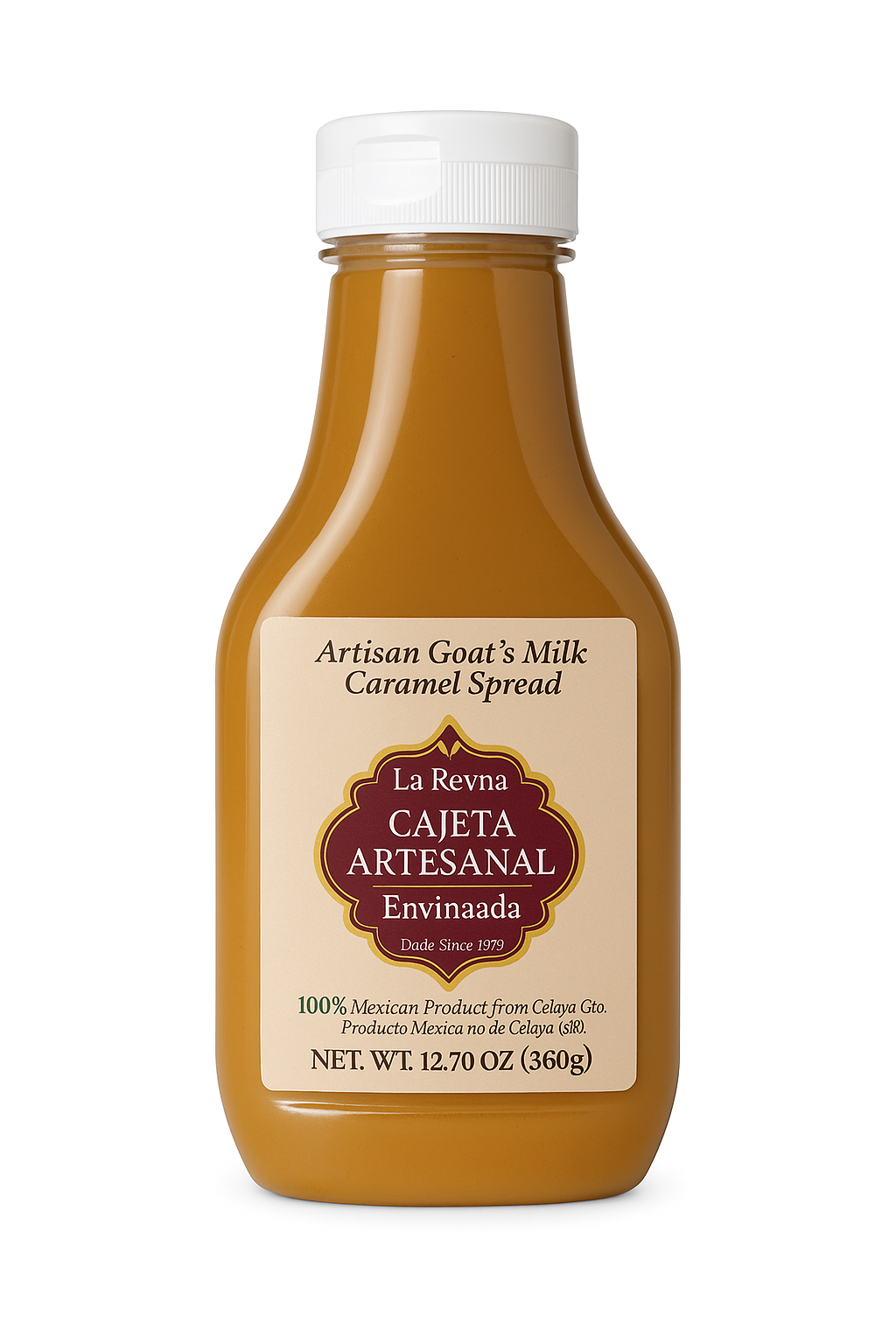 La Reyna Cajeta Artesanal Sabor Vino (12.7oz) 360g, Cajeta Artisan Goat Milk Caramel Spread, Wine Infused